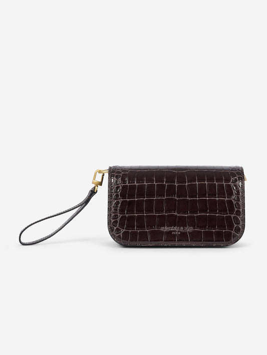 Petit sac "Like Me" gaufré chocolat