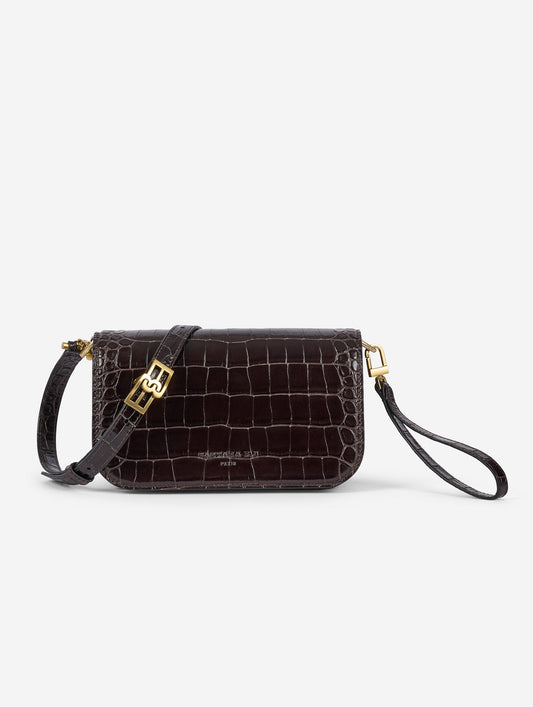Petit sac "Like Me" gaufré chocolat