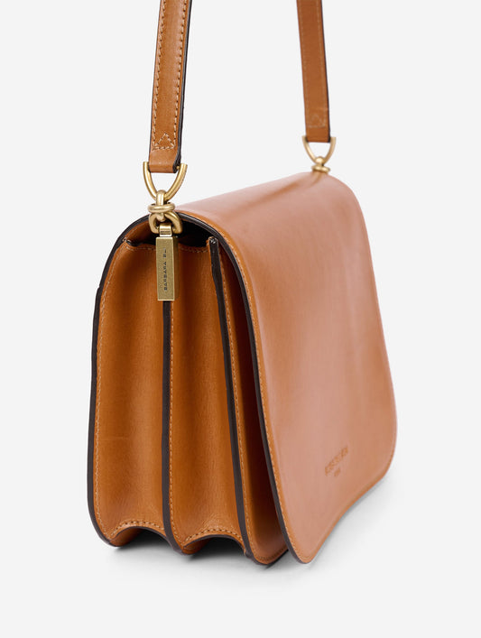 Sac "Touch Me" en cuir miel