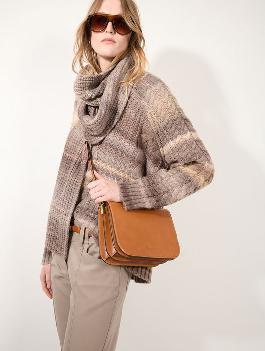 Sac "Touch Me" en cuir miel