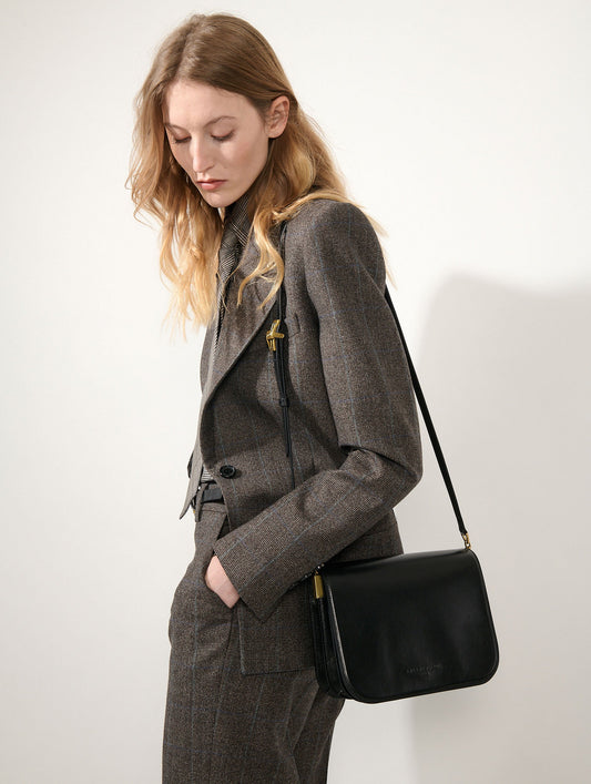 Sac "Touch Me" en cuir noir