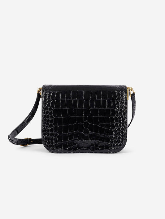 Sac "Touch Me" en cuir gaufré noir