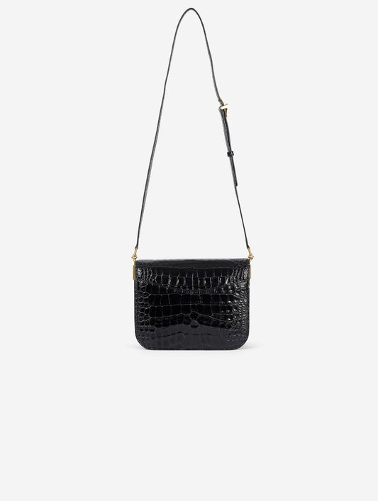 Sac "Touch Me" en cuir gaufré noir