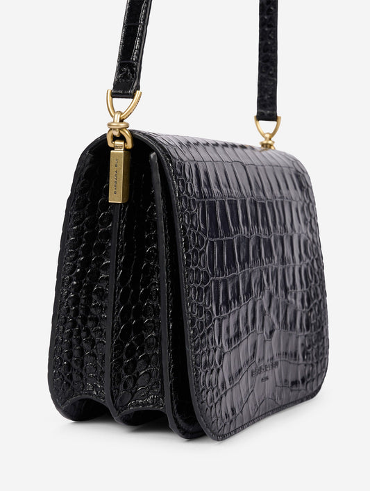 Sac "Touch Me" en cuir gaufré noir