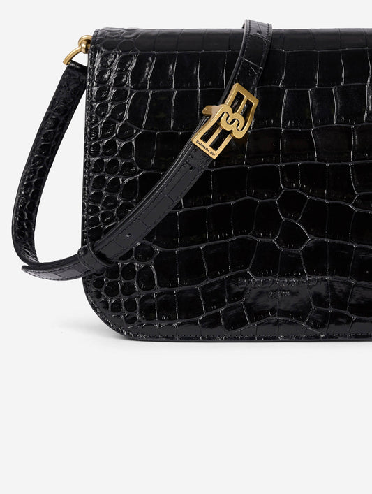 Sac "Touch Me" en cuir gaufré noir