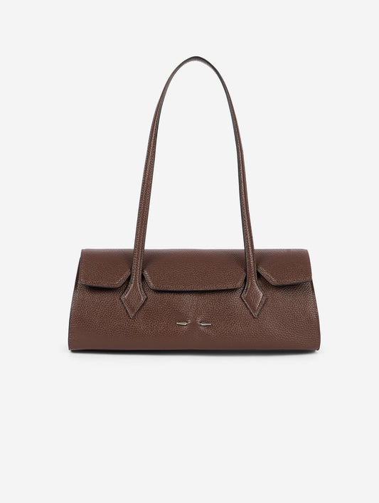 "One B." bag in brown leather