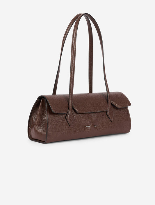 "One B." bag in brown leather