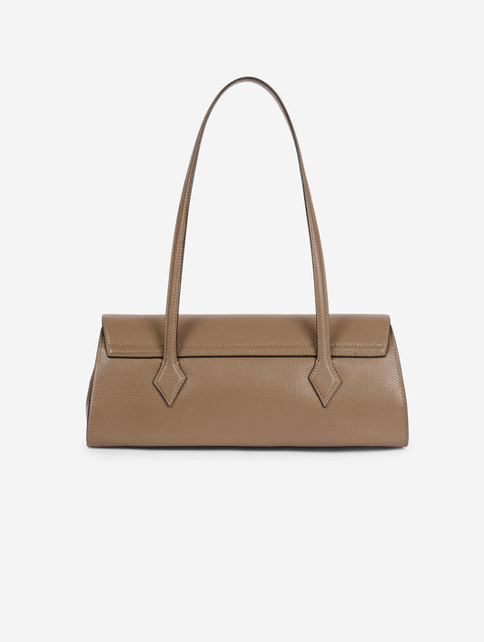 "One B." bag in taupe leather