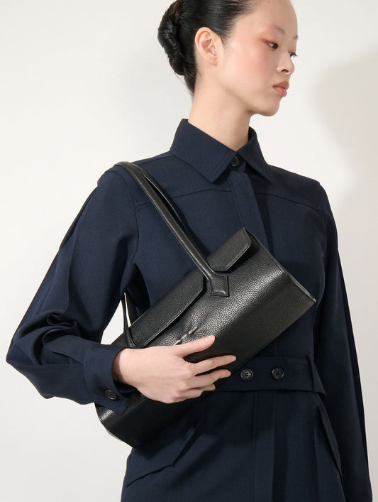 Sac "One B." en cuir noir