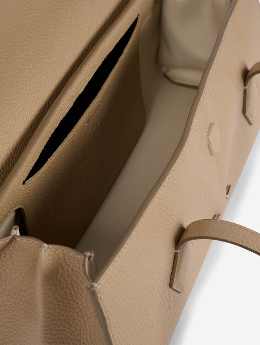 Sac "One B." en cuir beige