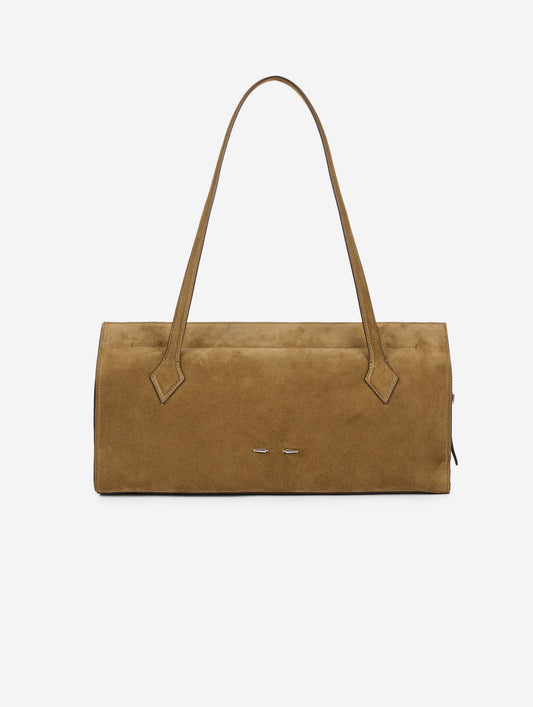 "To B." bag in taupe suede