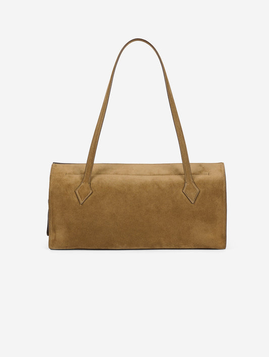 "To B." bag in taupe suede