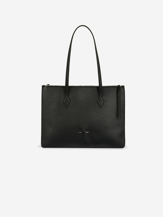 Sac "B. Three" en cuir noir