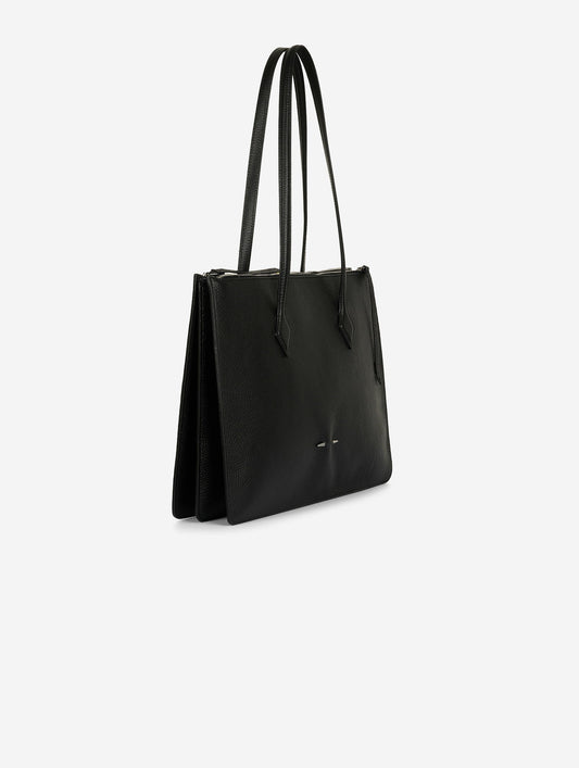 Sac "B. Three" en cuir noir