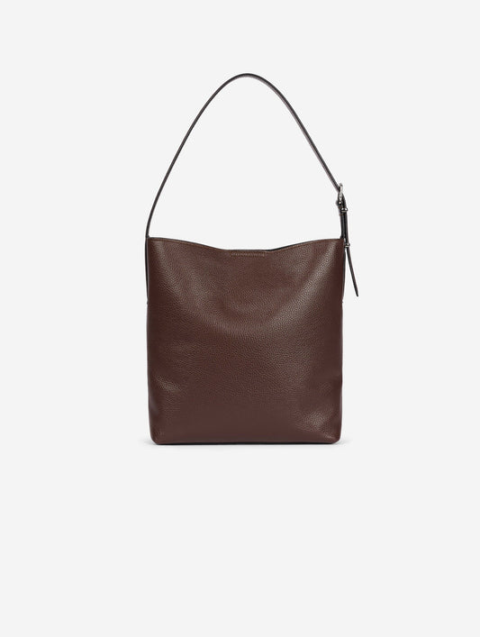 Sac petit "B. Fore" en cuir marron