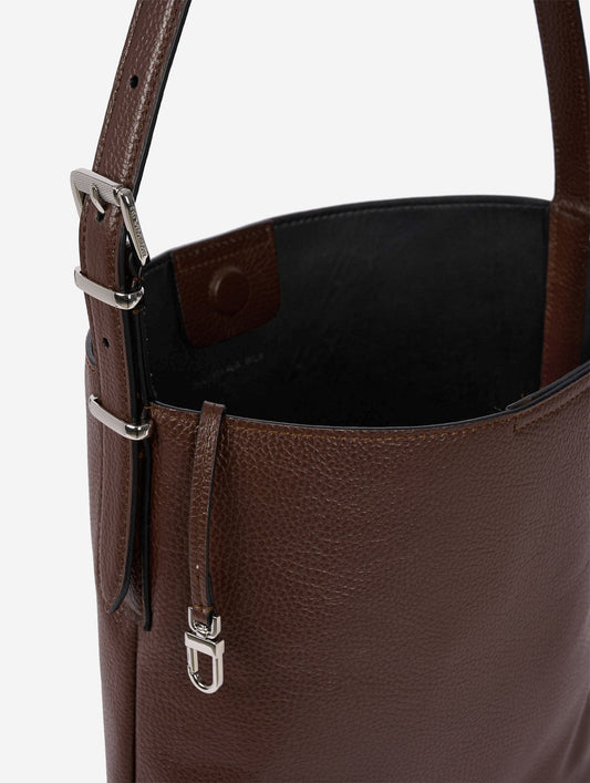 Sac petit "B. Fore" en cuir marron