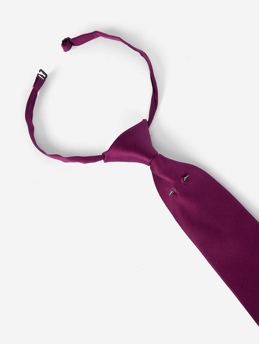 Cyclamen silk satin tie