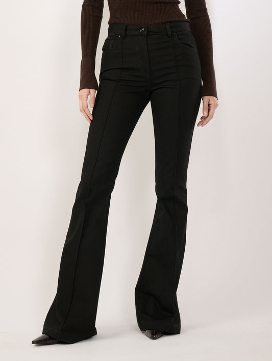 Black bootcut denim jeans