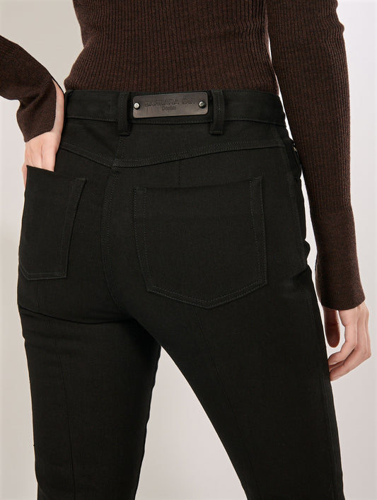 Black bootcut denim jeans