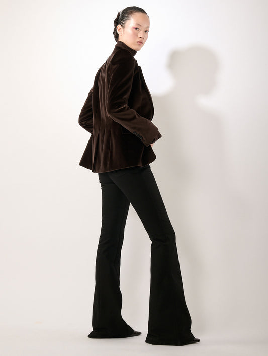 Black bootcut denim jeans