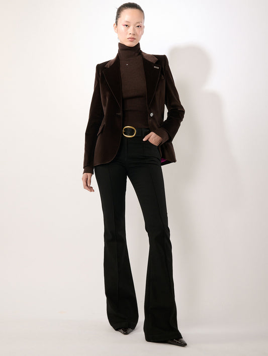 Black bootcut denim jeans