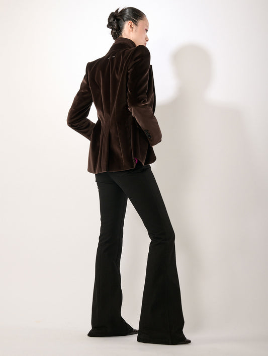 Black bootcut denim jeans