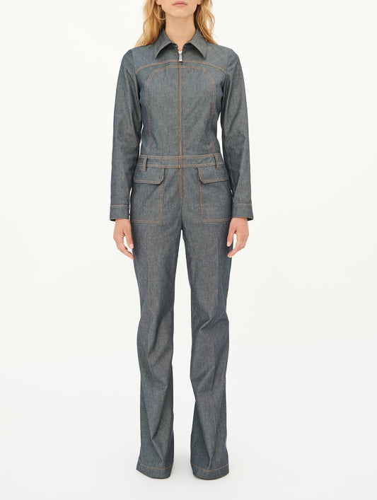  denim trouser jumpsuit
