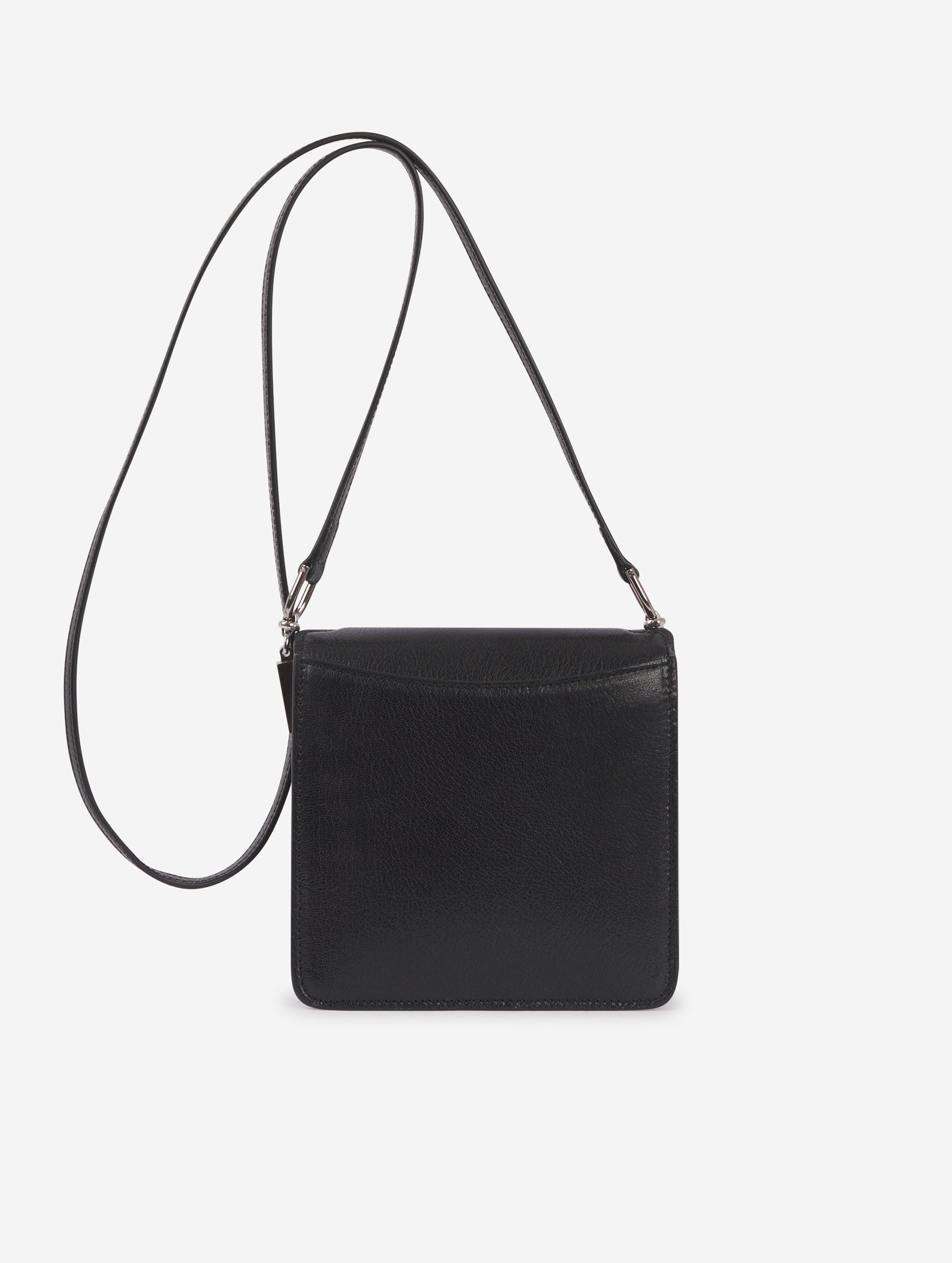 Small black leather Love Me bag