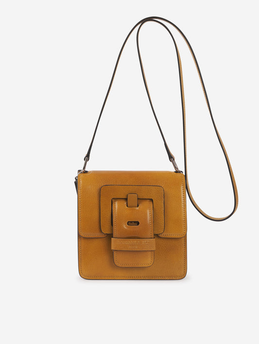 Small mustard leather Love Me bag  