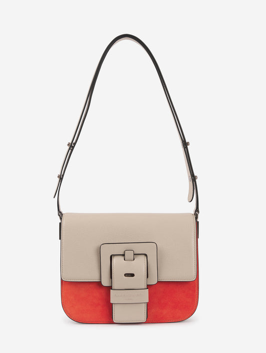 SAC TOUCH ME EN CUIR ET DAIM MULTICOLORES
