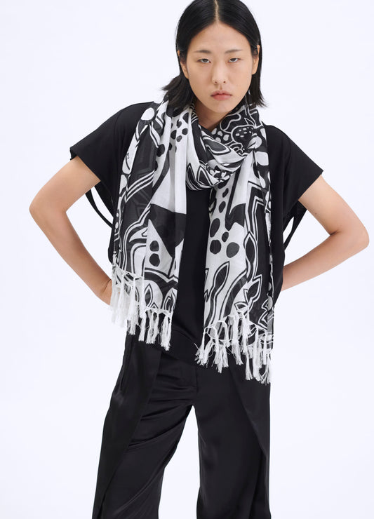 "Leopard" print scarf