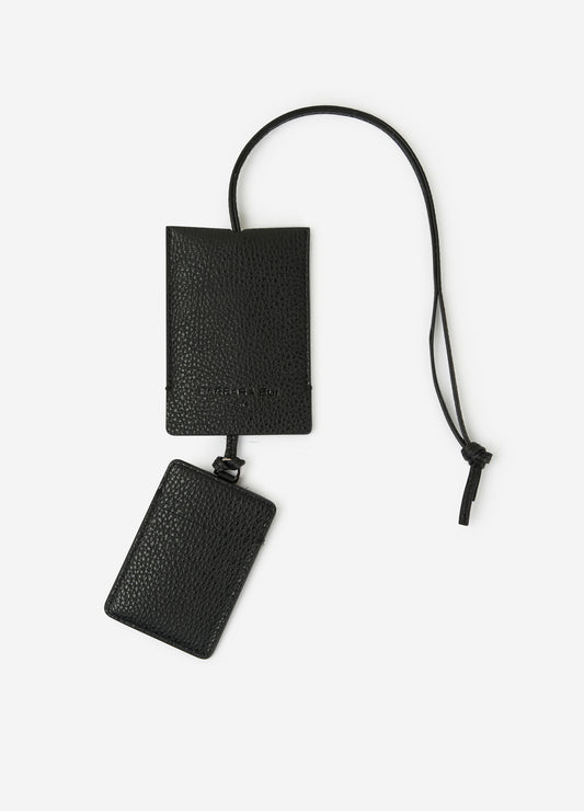 Black leather card-holder kit