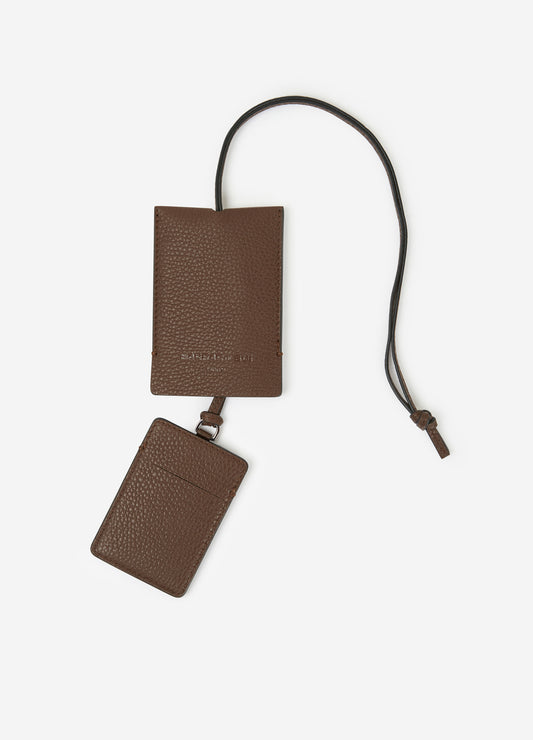 Brown leather card-holder kit