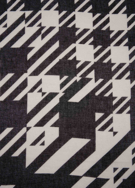 Foulard imprimé "Check" noir et blanc